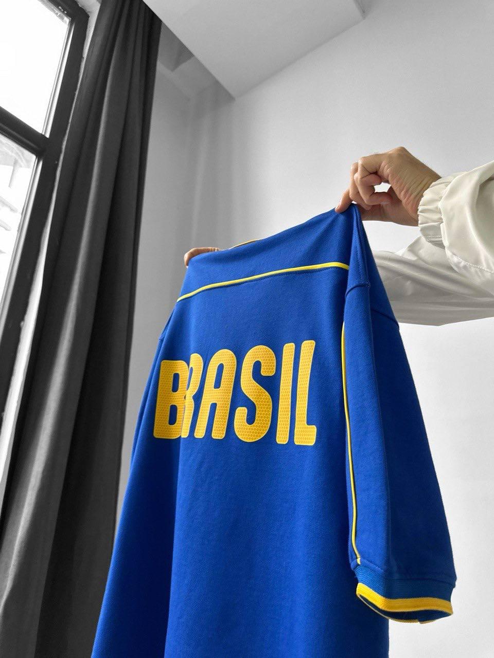 Brazil Football Jersey - Retro Graphic Tee - Vintage Soccer Shirt - Brasil Fan Top.