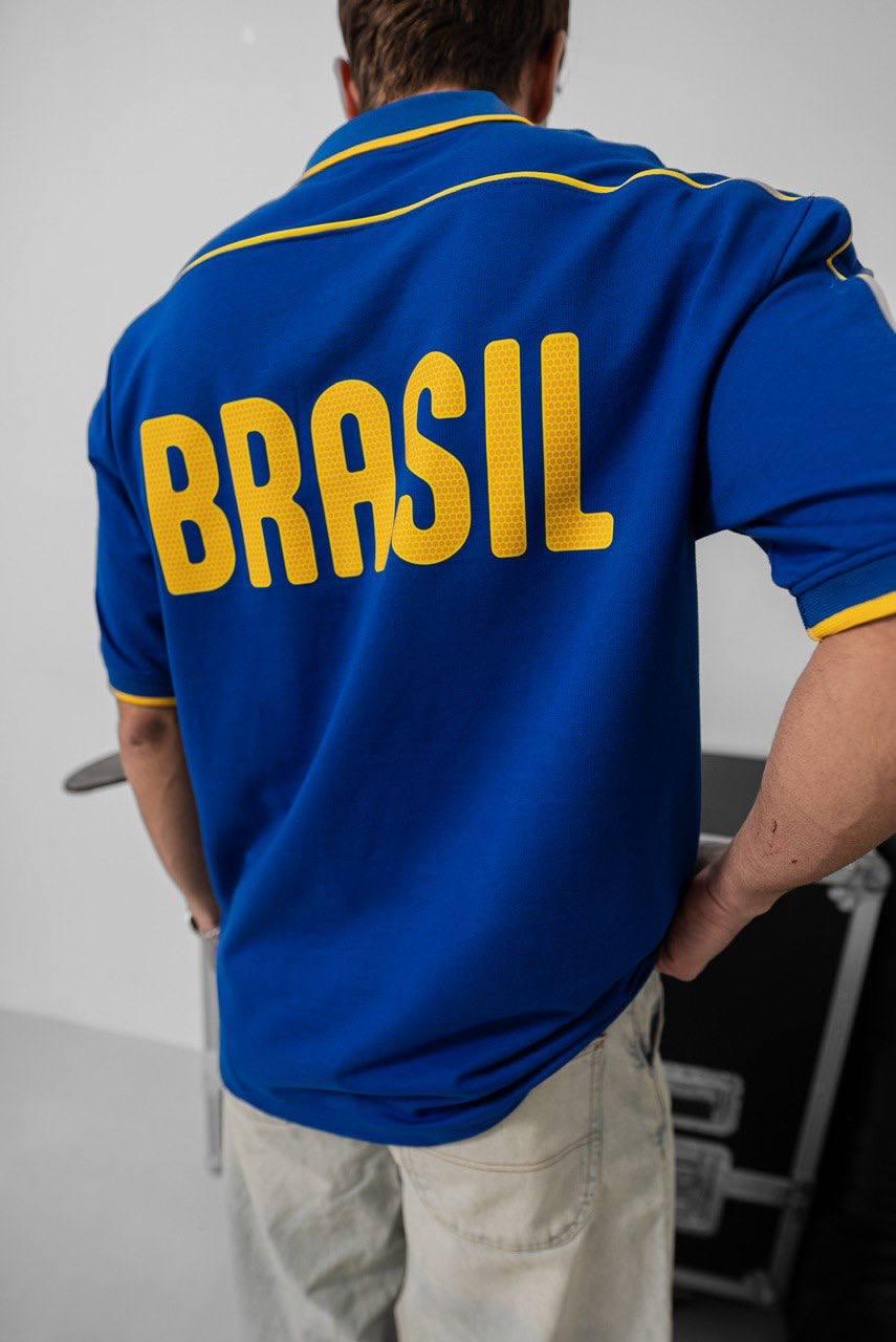 Brazil Football Jersey - Retro Graphic Tee - Vintage Soccer Shirt - Brasil Fan Top.