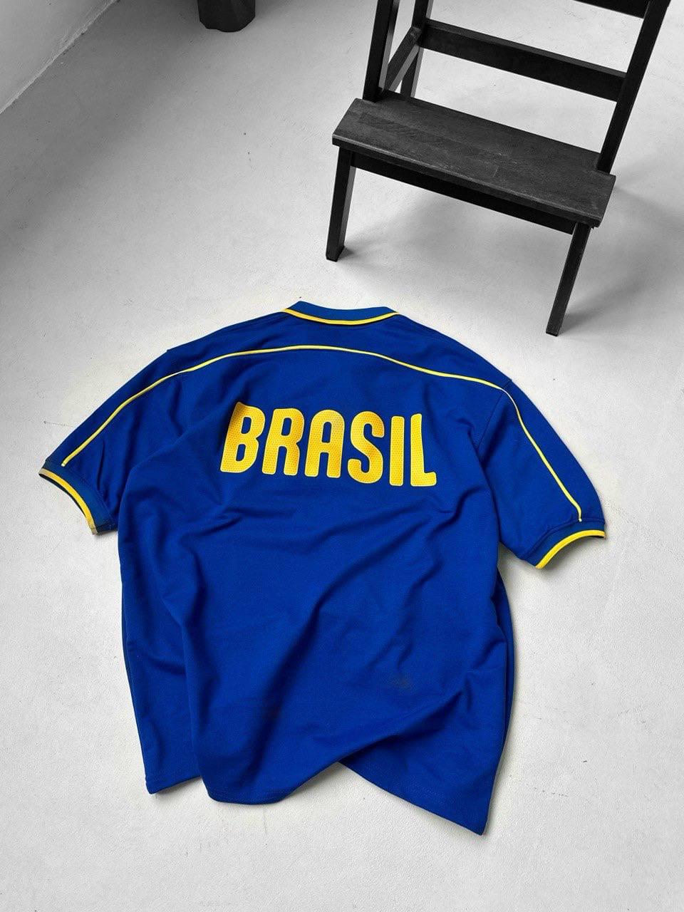 Brazil Football Jersey - Retro Graphic Tee - Vintage Soccer Shirt - Brasil Fan Top.