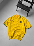 Brazil Football Jersey - Retro Graphic Tee - Vintage Soccer Shirt - Brasil Fan Top