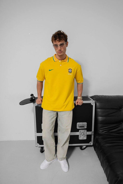 Brazil Football Jersey - Retro Graphic Tee - Vintage Soccer Shirt - Brasil Fan Top.