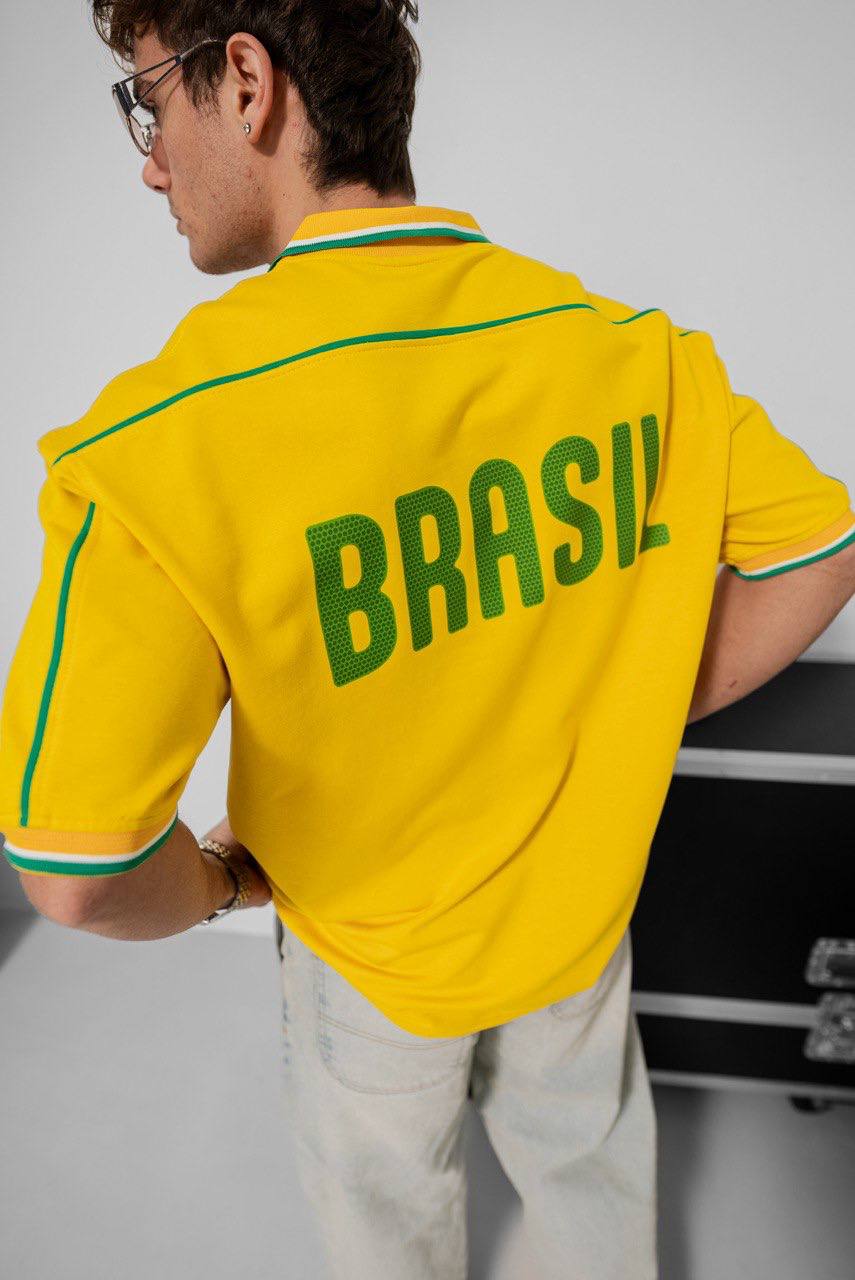 Brazil Football Jersey - Retro Graphic Tee - Vintage Soccer Shirt - Brasil Fan Top