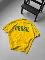 Brazil Football Jersey - Retro Graphic Tee - Vintage Soccer Shirt - Brasil Fan Top