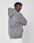 Brother Oversized Hoodie Sweatshirt - Embroidered and Raised Details