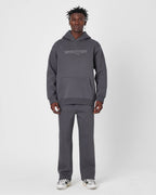 Brother Oversized Hoodie Sweatshirt - Embroidered and Raised Details