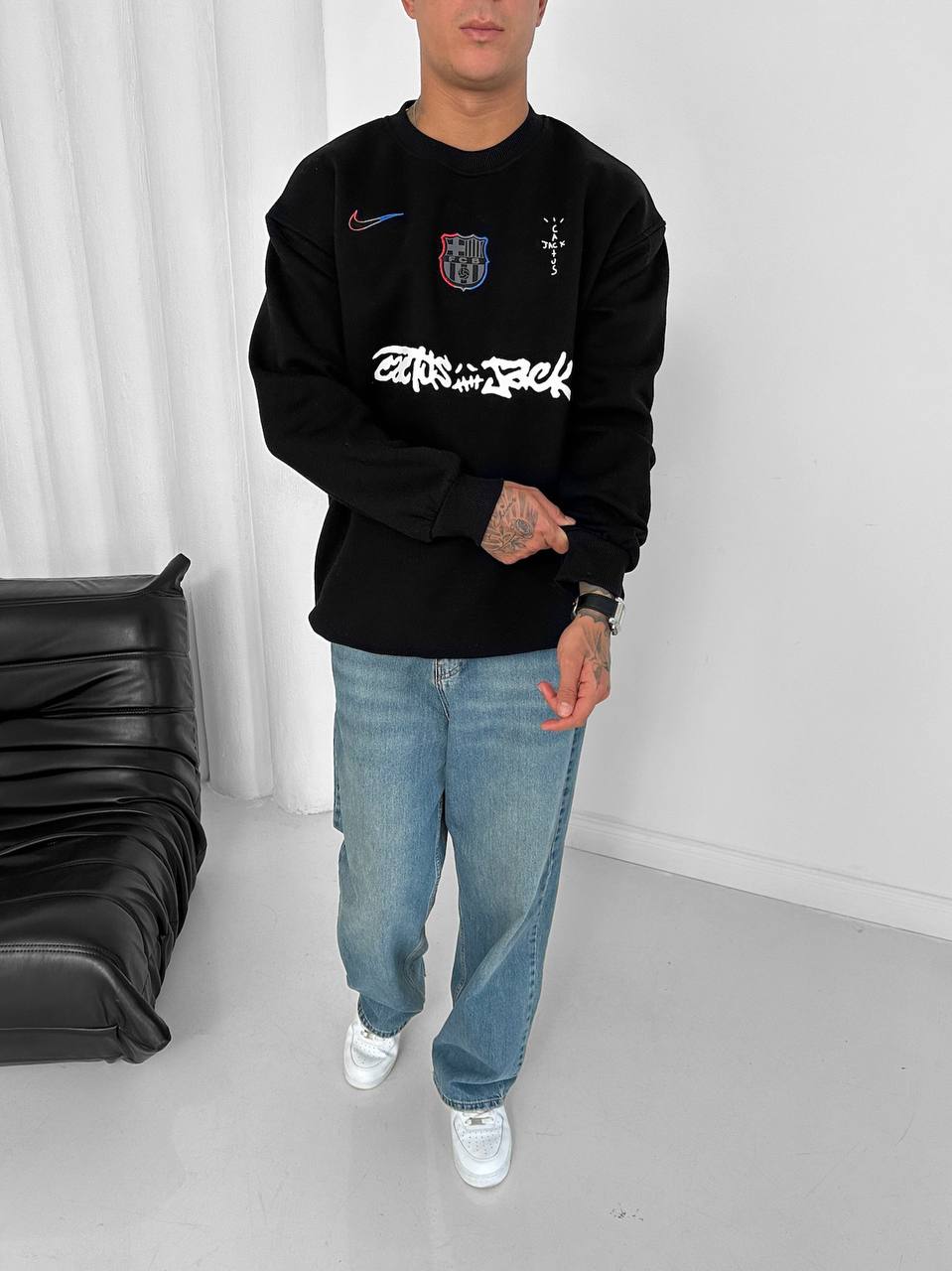 Cactus FCバルセロナ Jackコラボ FCバルセロナコラボの公式 x Scott サッカー最大の試合のためのTravis ウェア
