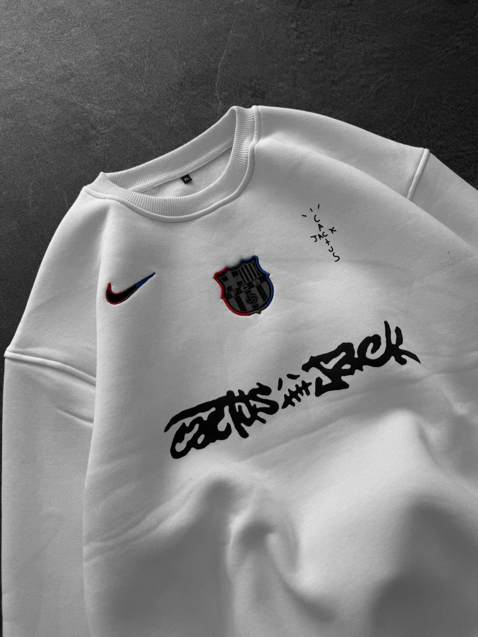 Cactus Jack x FC Barcelona Retro Blokecore Crewneck