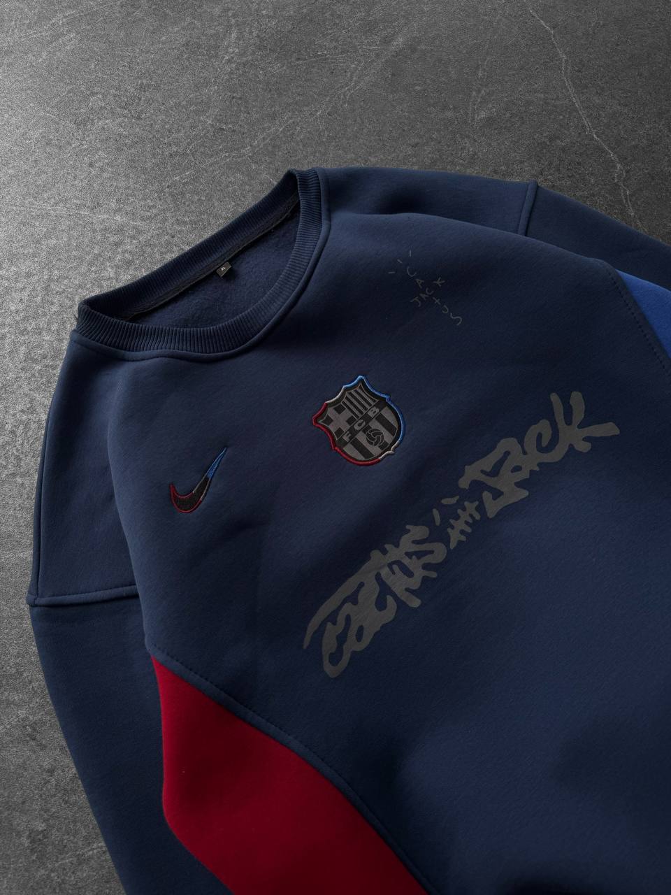 Cactus Jack x FC Barcelona Panelled Crewneck Sweatshirt