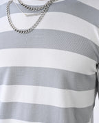 Casual Men's Knitwear with Dual-Tone Stripe Detail