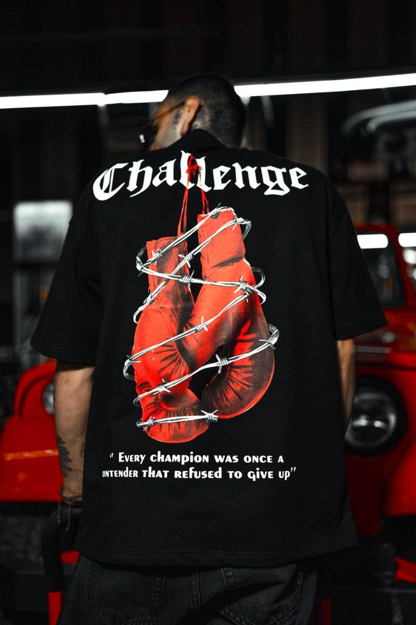 Challenge T-Shirt - Motivational Boxing Graphic Tee.
