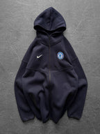 Chelsea FC Tech Style Hoodie, Modern Full-Zip Soccer Sweatshirt