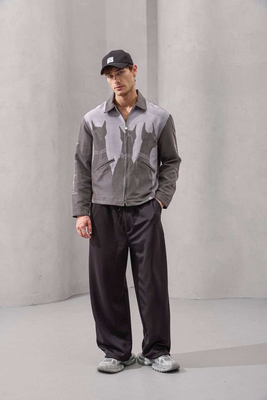 Doberman Graphic Zip Jacket