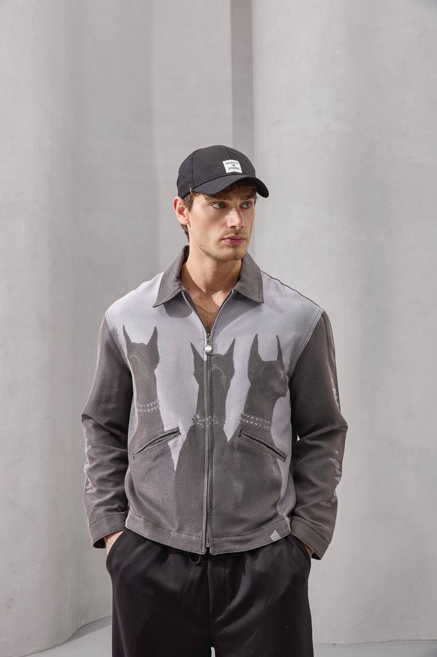 Doberman Graphic Zip Jacket