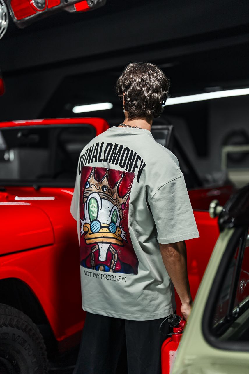 Donald Money Duck Graphic Tee, Funny Cartoon T-Shirt, Dollar Sunglasses