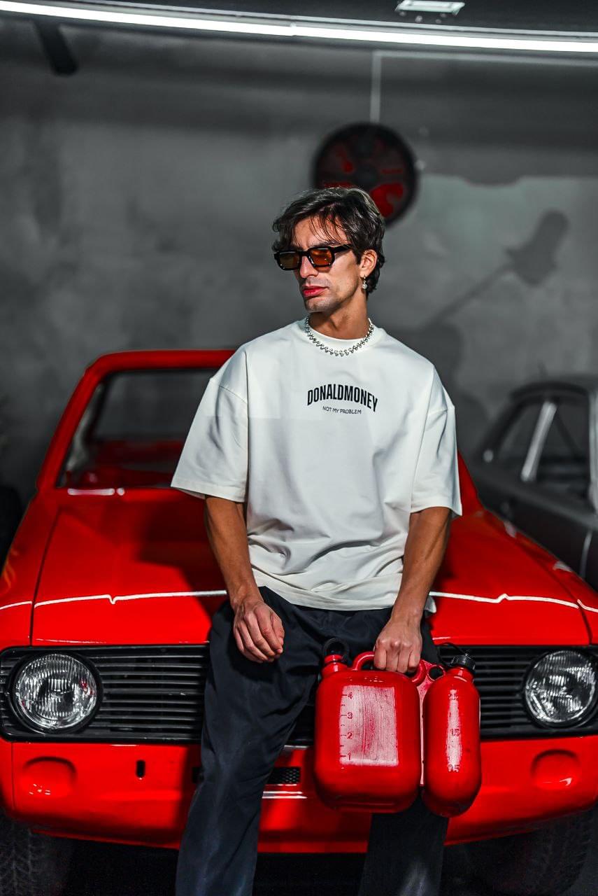 Donald Money Duck Graphic Tee, Funny Cartoon T-Shirt, Dollar Sunglasses.