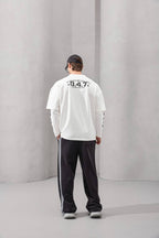 Double-Layer "47" Graphic Long Sleeve Tee