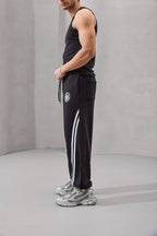 Double Stripe Wide-Leg Sweatpants