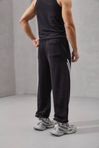 Double Stripe Wide-Leg Sweatpants