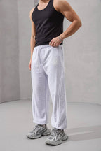 Double Stripe Wide-Leg Sweatpants