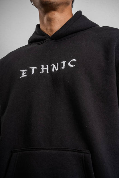 Ethnic Embroidered Oversized Hoodie Sweatshirt