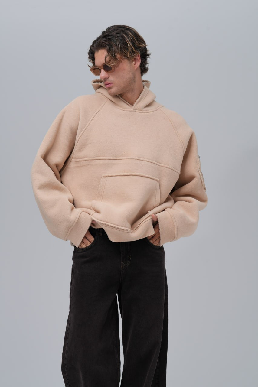 Exposed Seam Fleece Hoodie