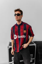 FC Barcelona Spotify T-Shirt, Unisex Cotton Football Tee