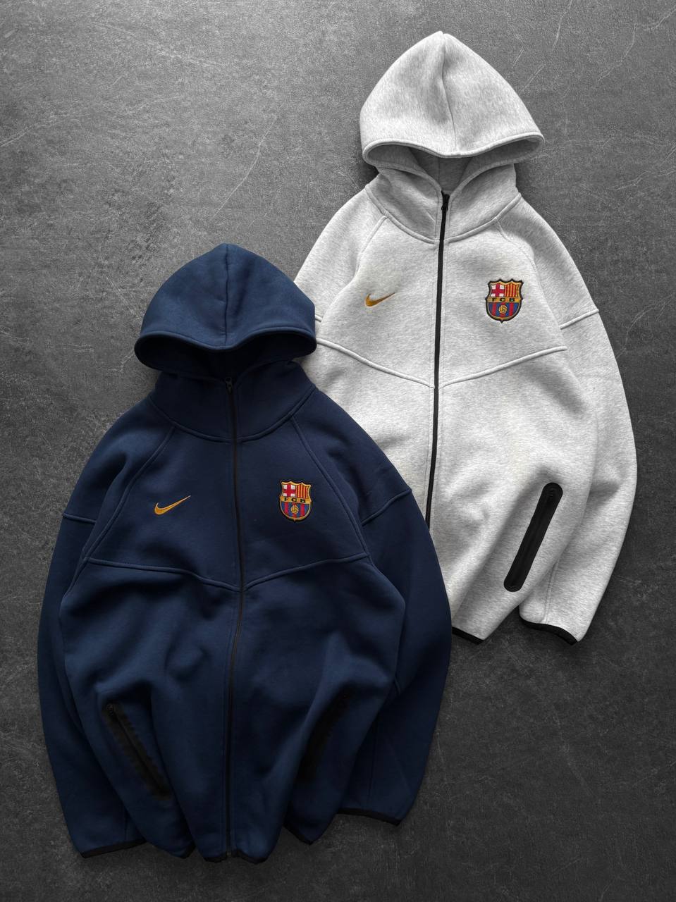 FC Barcelona Tech Style Hoodie, Modern Barça Full-Zip Sweatshirt