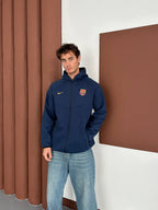 FC Barcelona Tech Style Hoodie, Modern Barça Full-Zip Sweatshirt