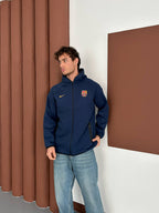 FC Barcelona grey full-zip tech hoodie with logo – Withinblack modern sweatshirt
