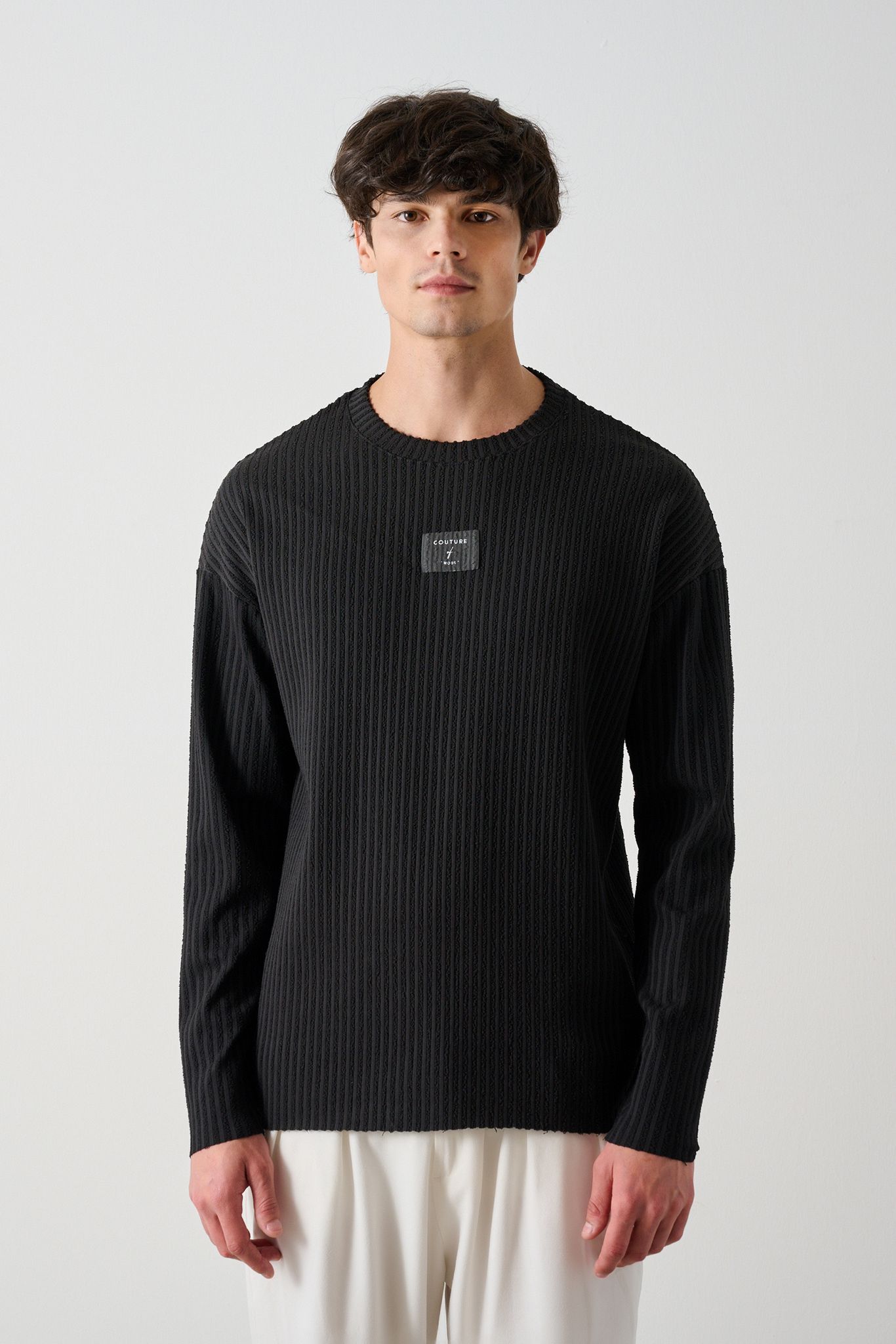 Modern Couture Patterned Oversized Knitwear