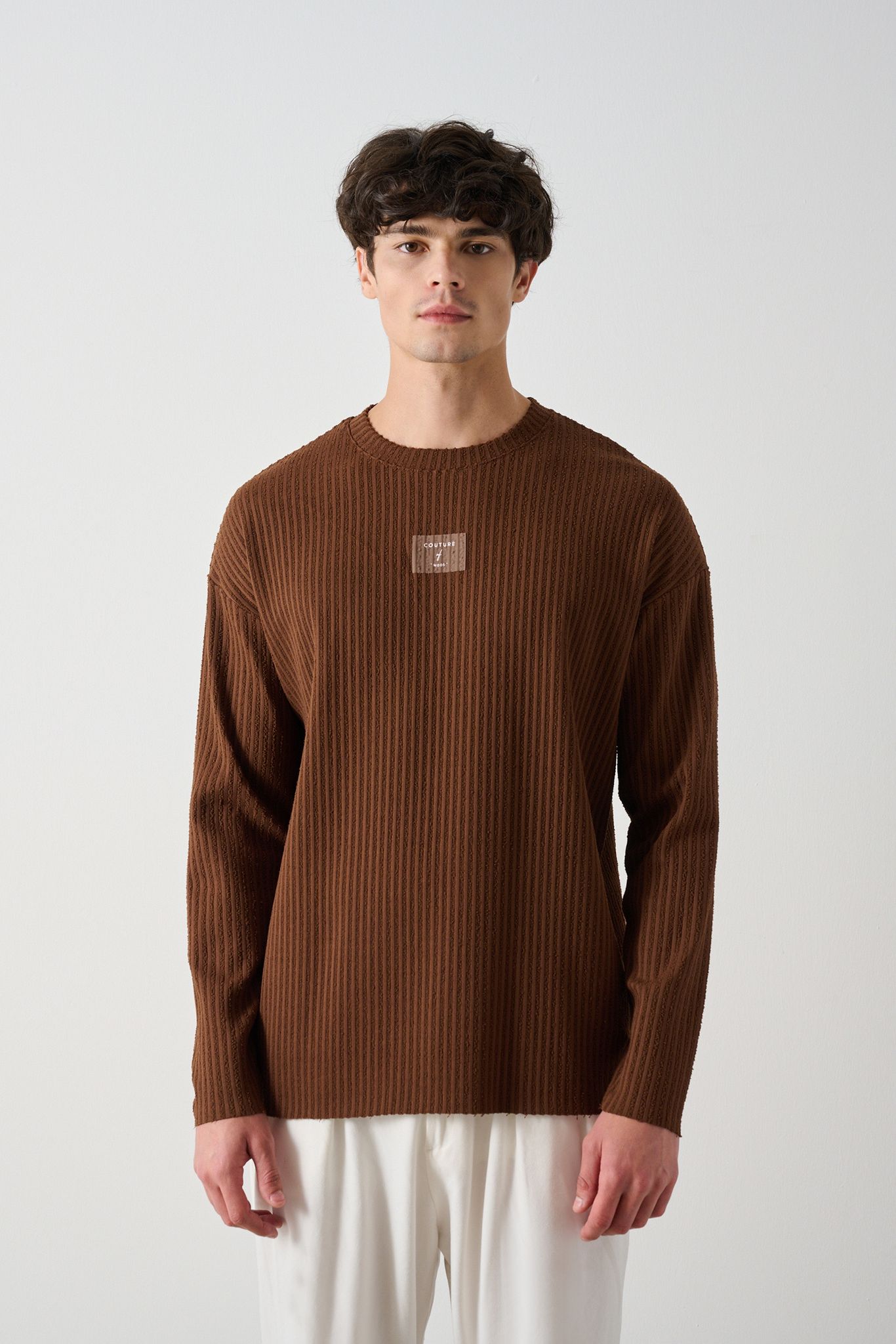 Modern Couture Patterned Oversized Knitwear