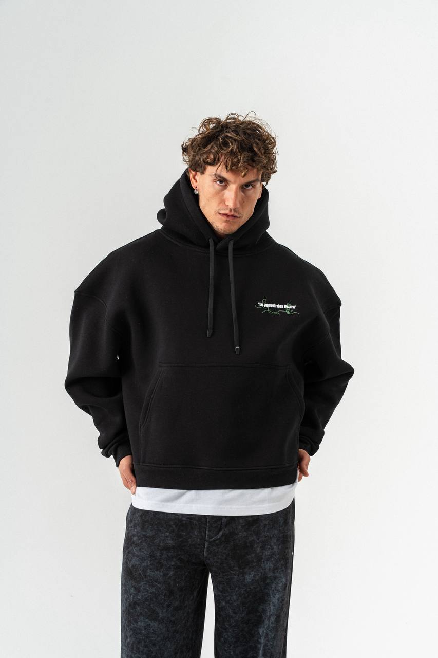 FleurNoir No.111 Oversized Floral Print Hoodie