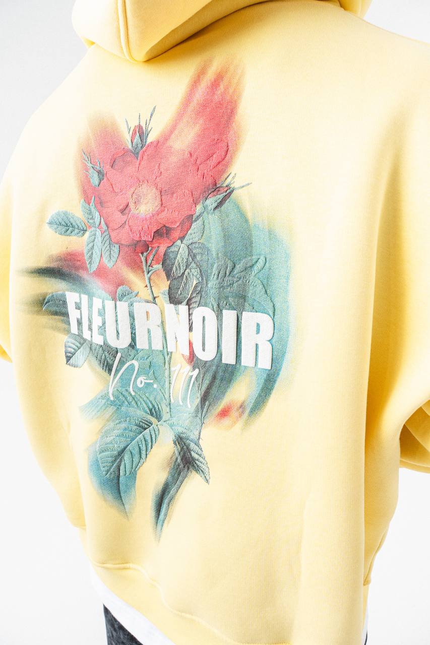 FleurNoir No.111 Oversized Floral Print Hoodie