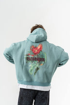FleurNoir No.111 Oversized Floral Print Hoodie