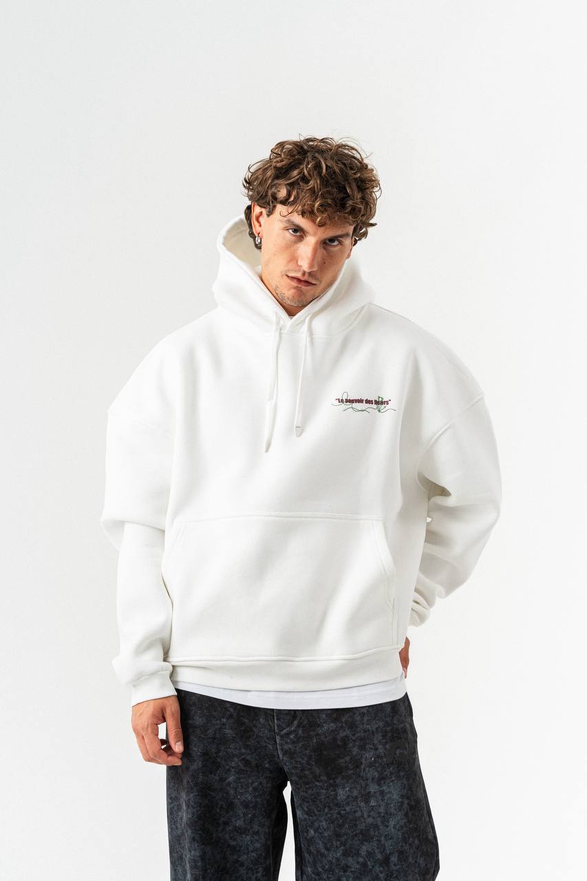 FleurNoir No.111 Oversized Floral Print Hoodie