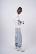 Floral Sleeve Embroidered Hoodie