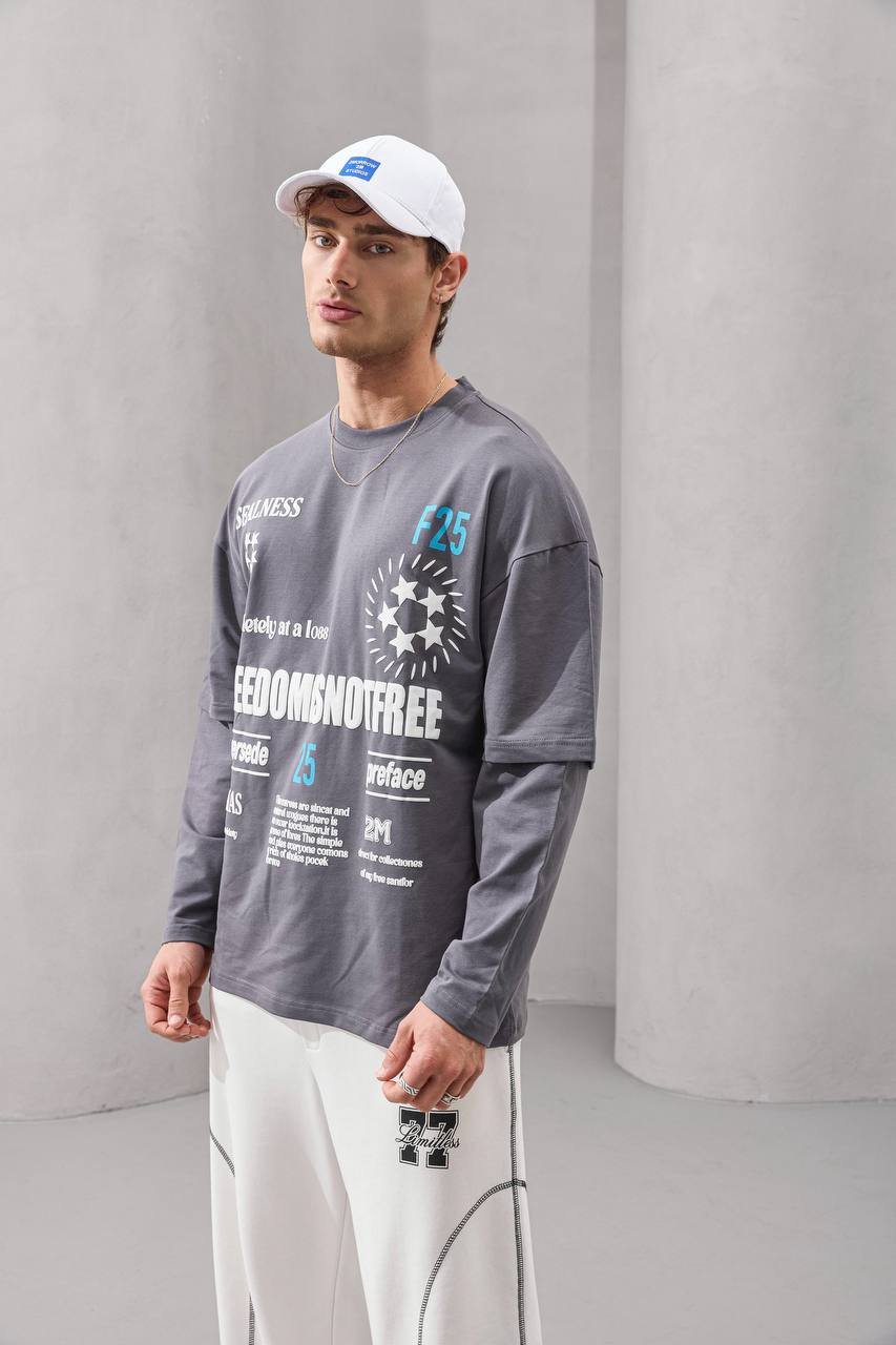 Freedom Layered Long Sleeve Tee