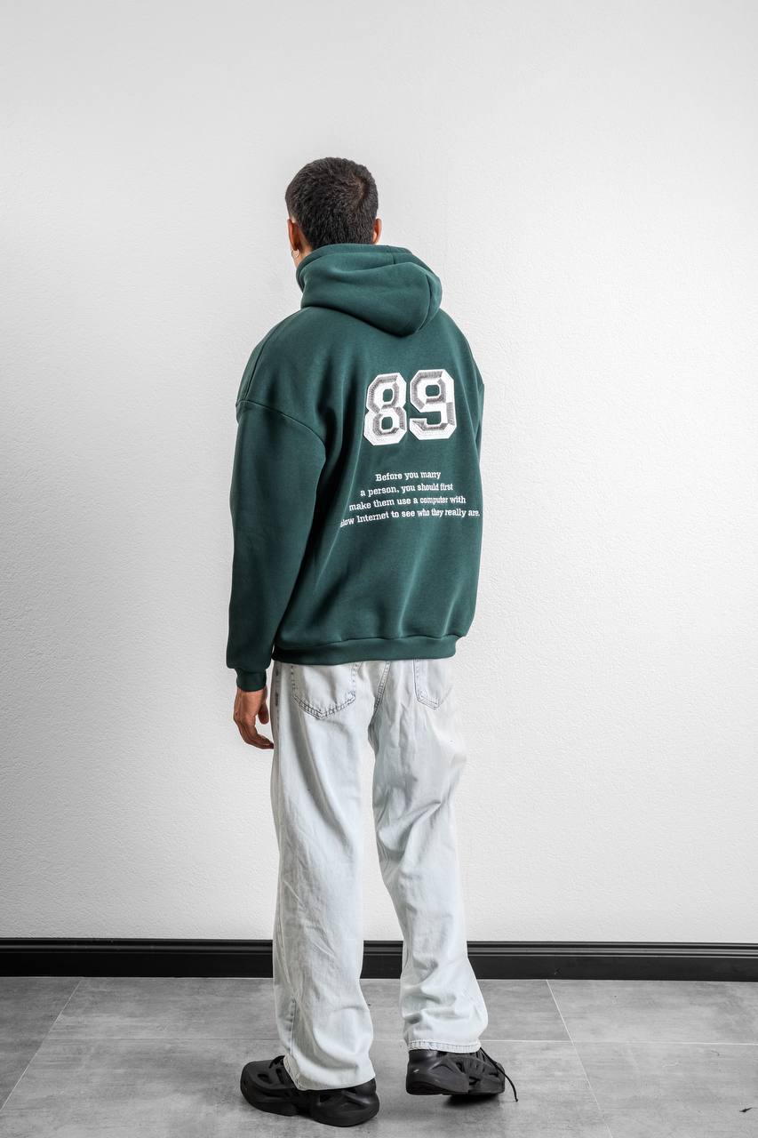 Funny '89' Graphic Hoodie with Humorous Quote