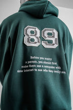 Funny '89' Graphic Hoodie with Humorous Quote