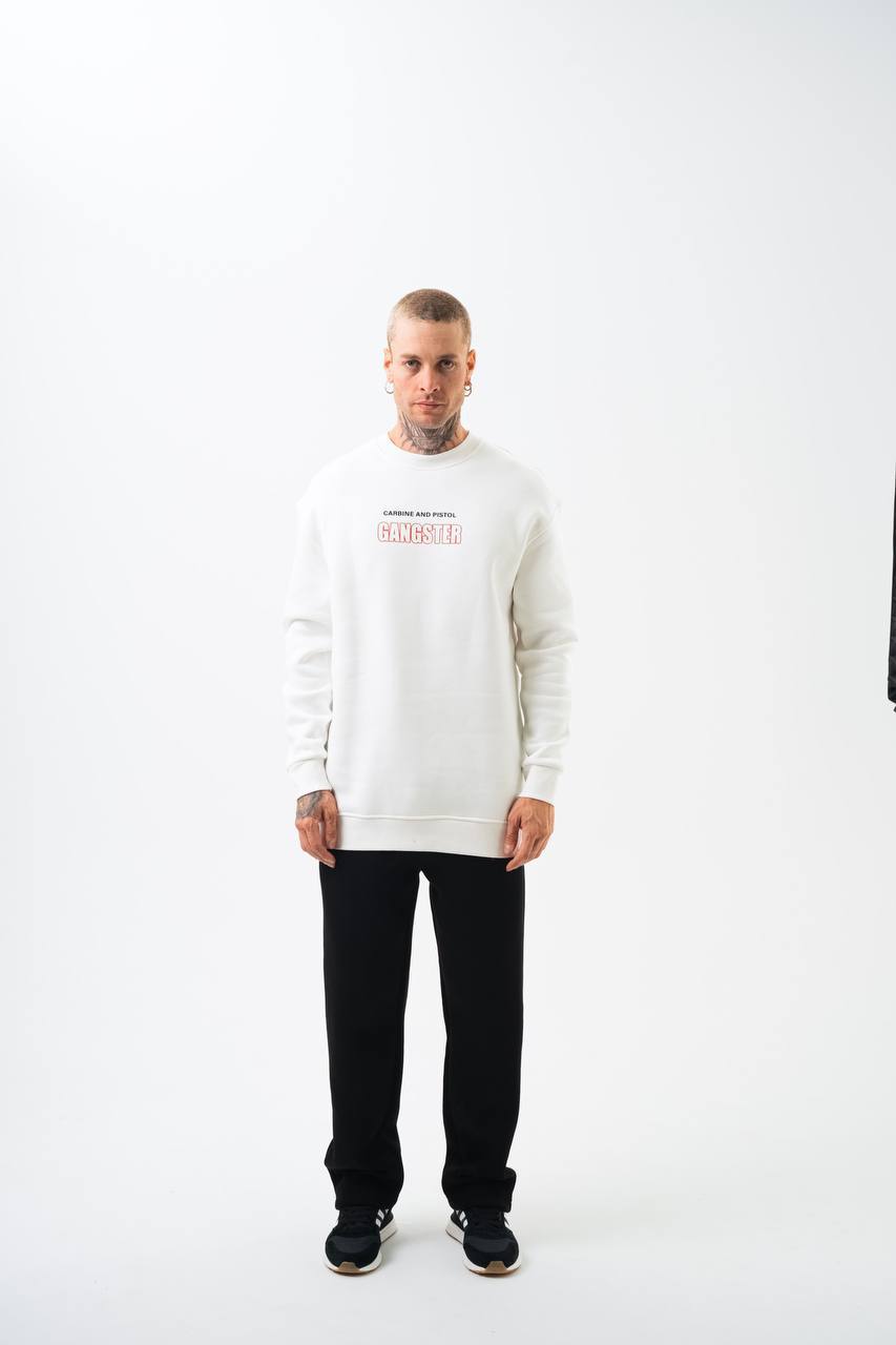 Gangster Oversized Sweatshirt: Urban Streetwear & Graphic Design