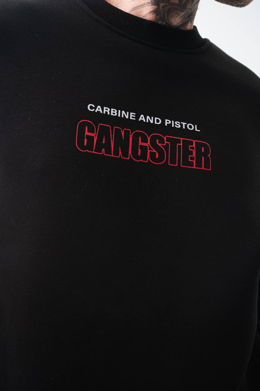 Gangster Oversized Sweatshirt: Urban Streetwear & Graphic Design