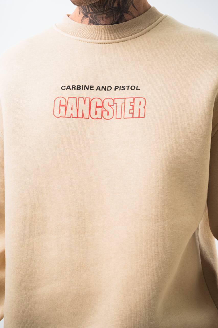 Gangster Oversized Sweatshirt: Urban Streetwear & Graphic Design