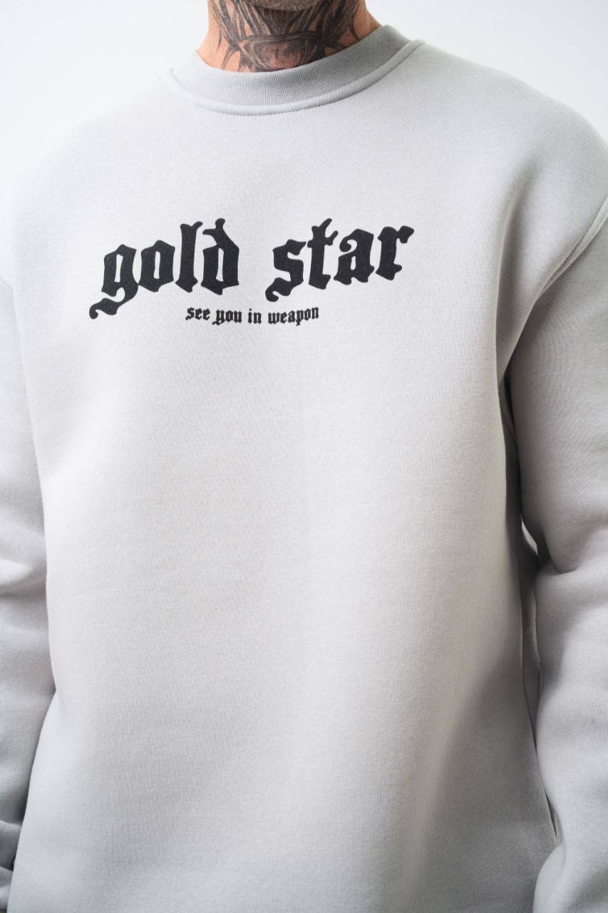 Gold Star' Urban Streetwear Sweatshirt: Weapon & Money Graphic