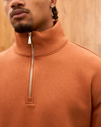 Heavyweight Oversize Quarter Zip Sweatshirt for Men - Minimalist Funnel Neck Fleece Pullover
