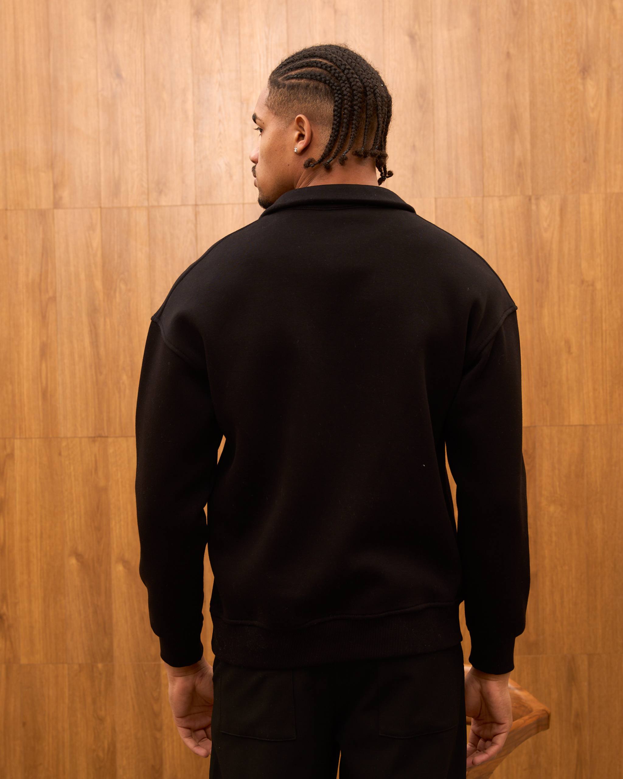 Heavyweight Oversize Quarter Zip Sweatshirt for Men - Minimalist Funnel Neck Fleece Pullover
