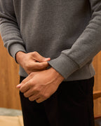 Heavyweight Oversize Quarter Zip Sweatshirt for Men - Minimalist Funnel Neck Fleece Pullover
