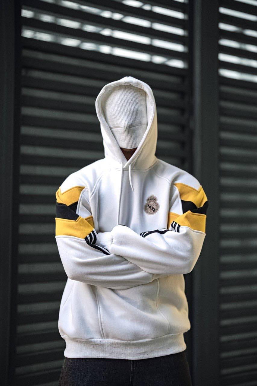 Real Madrid Hooded Oversized Sweatshirt - Stylish and Comfortable.