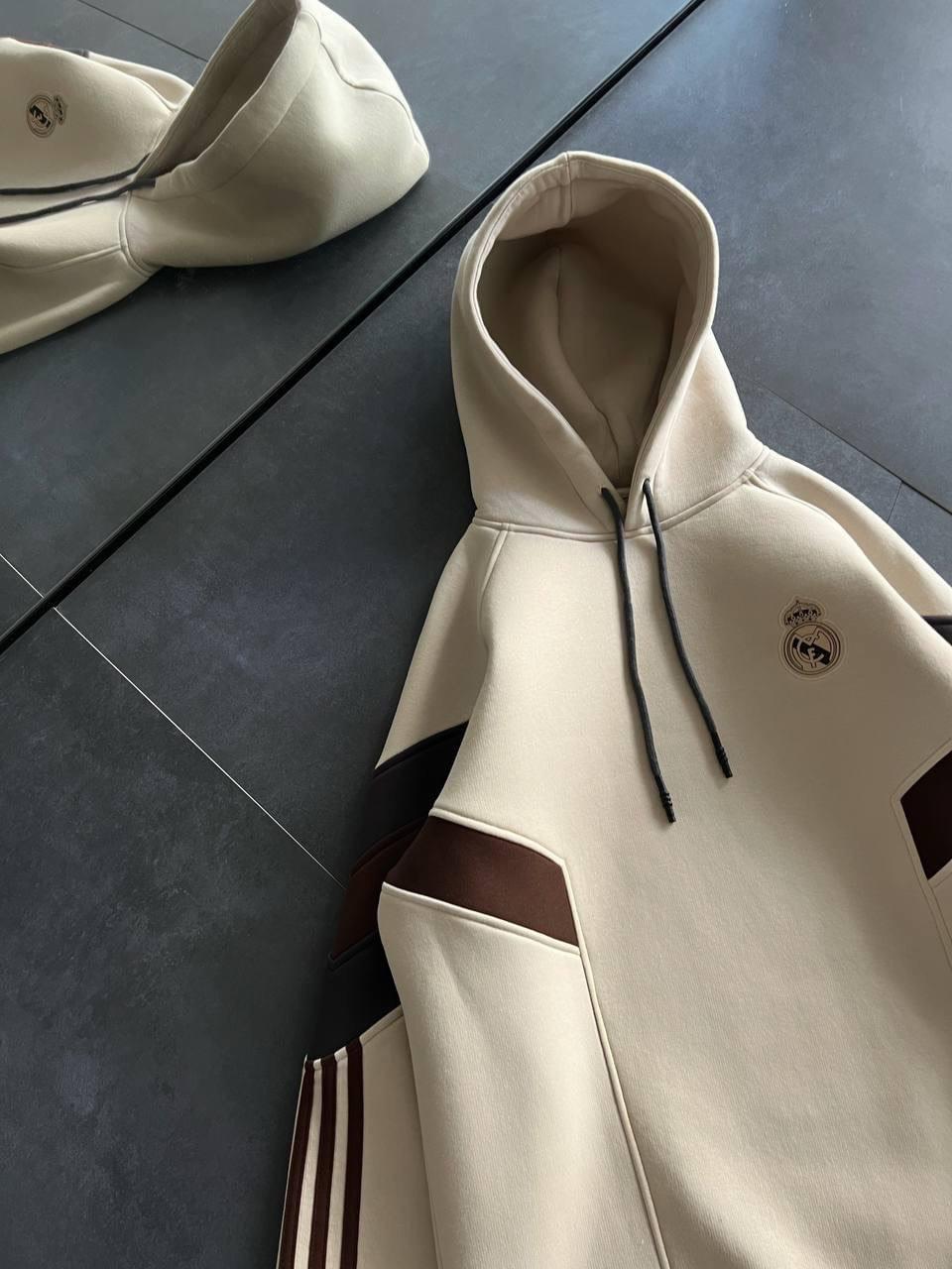 Real Madrid Hooded Oversized Sweatshirt - Stylish and Comfortable.