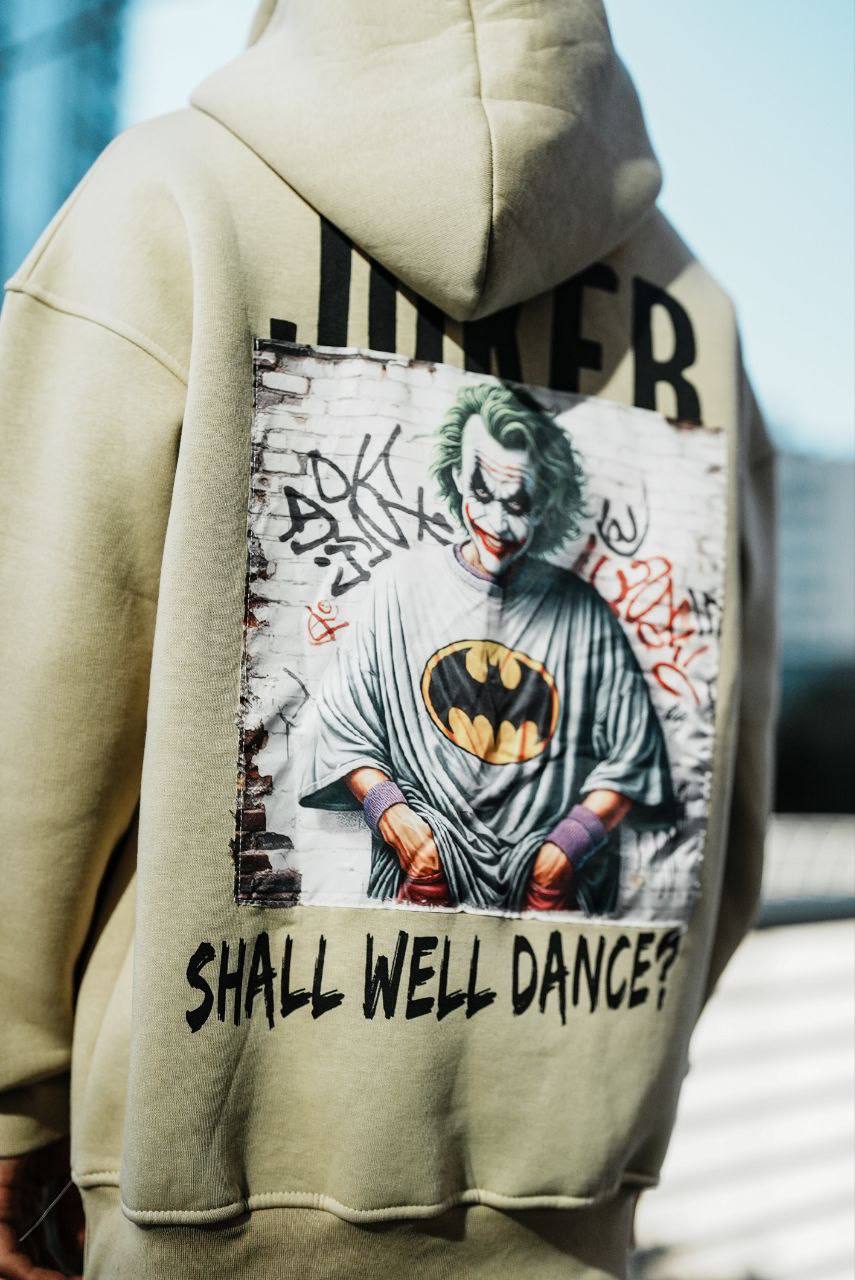 Joker "Shall We Dance?" Graphic Unisex Oversized Hoodie
