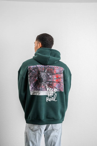 Keep It Real Nakış Detaylı Oversize Sweatshirt